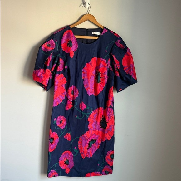 Trina Turk Blue Note Floral Mini Dress 12 - Picture 2 of 15